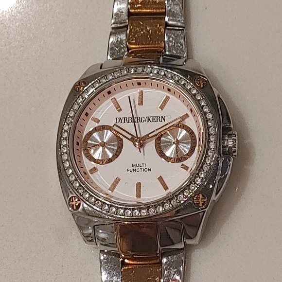 DYRBERG/KERN Two Tone Womens Watch with Swarovski Crystals - Picture 2 of 7